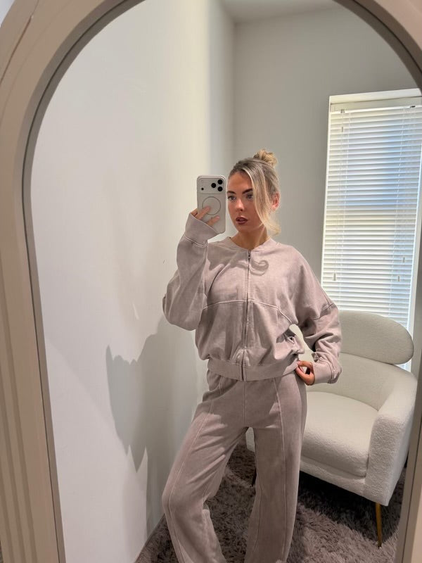 Dove Grey Bomber Tracksuit