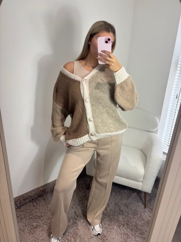 Cookie & Cream Knit Button - Up Cardigan