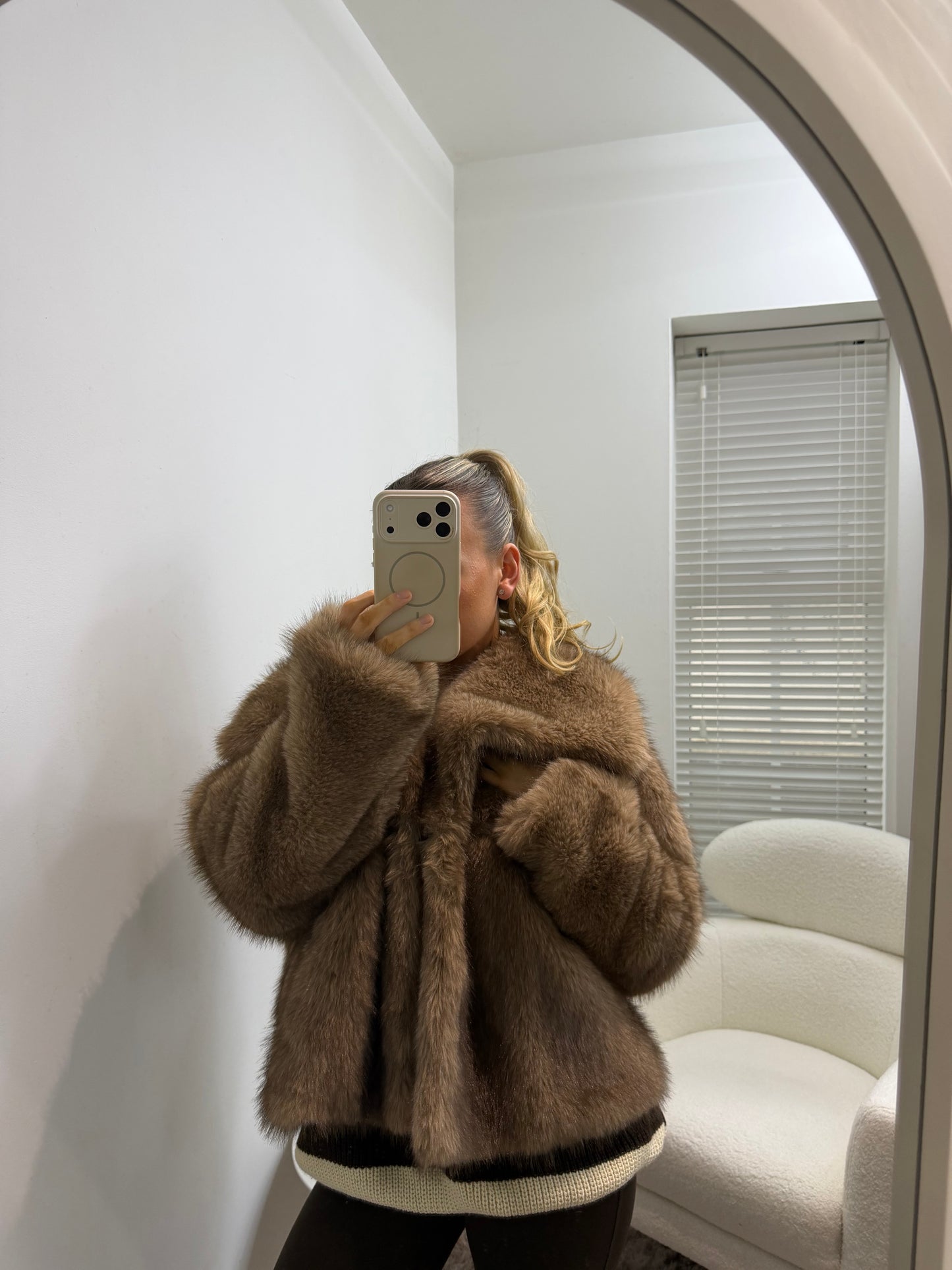 The Mocha Luxe Fur Jacket