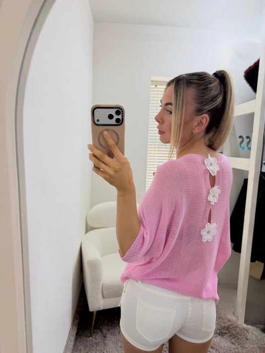 Daisy Pink Knit Top