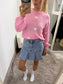Pink Heart Knit Jumper