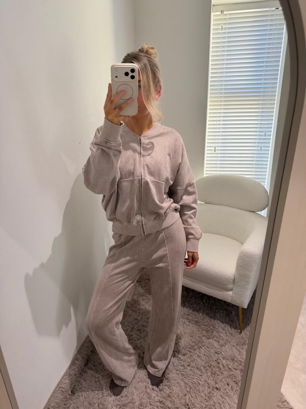 Dove Grey Bomber Tracksuit