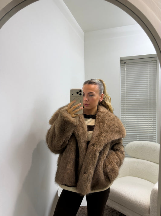 The Mocha Luxe Fur Jacket
