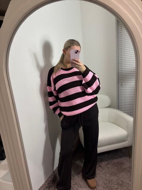 Pink Noir Stripe Jumper