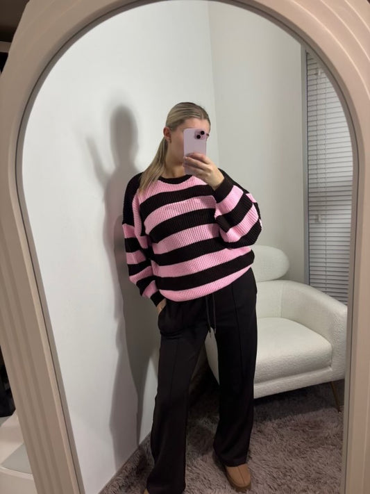 Pink Noir Stripe Jumper