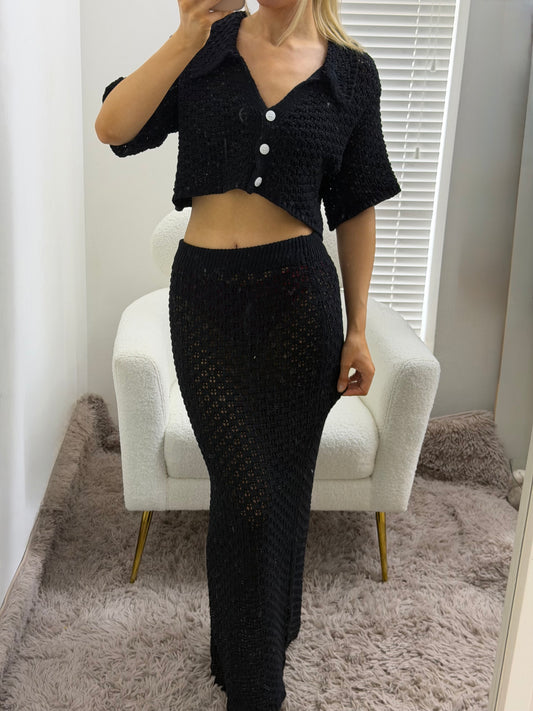 Black knit Co-Ord Set
