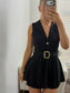 Black Tailored Blazer Playsuit