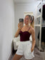 Burgundy Sweetheart Bodysuit