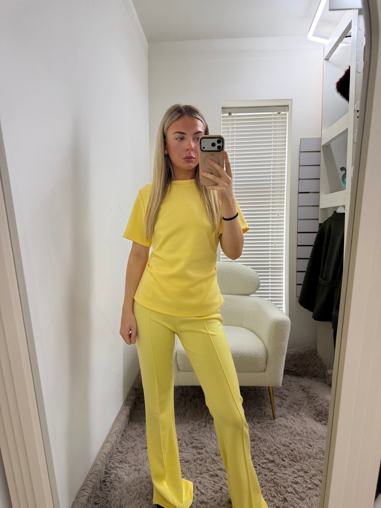 Soft Sculpt/Ruched Sides Top & Trouser Co-ord Two Piece Summer Set Perfect Airport Outfit